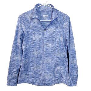Kirkland Signature Woman's Athletic Top Size SMALL, Long Sleeve, Thumbholes, Zip